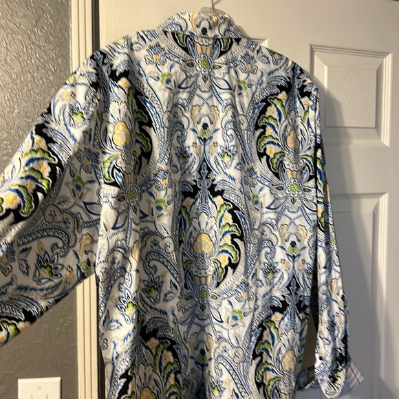 Robert Graham Button Front Long Sleeve Shirt Paisley Multi Color - Picture 5 of 5